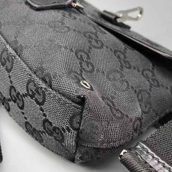 Authentic Gucci Black Canvas Belt Bag - Picture 7 of 14